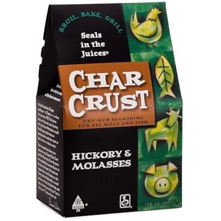 Char Crust Dry-Rub Seasoning， Hickory and Molasses， 4 Oz