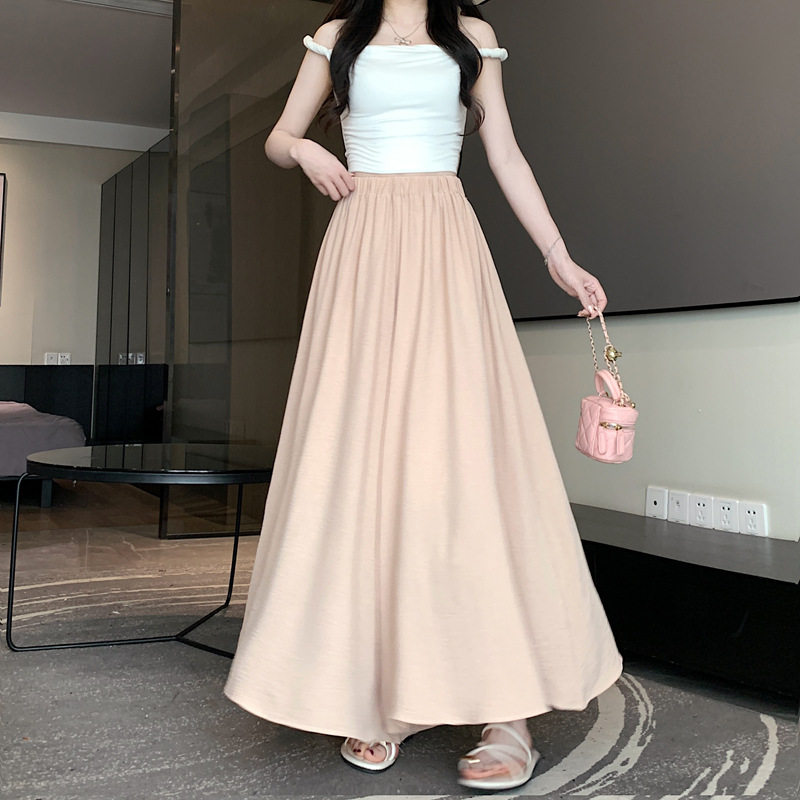 Puella粉色大摆慵懒山本裤裙女设