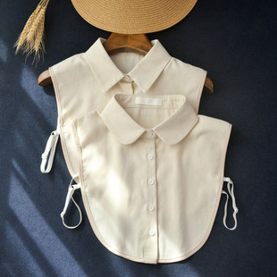 女减龄装 百搭假衬衫 饰领 纯棉加厚磨毛假领子2025春秋新款 爱馨儿