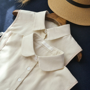 女士减龄装 爱馨儿 休闲百搭假衬衫 2025春秋新款 饰领 纯棉假领子