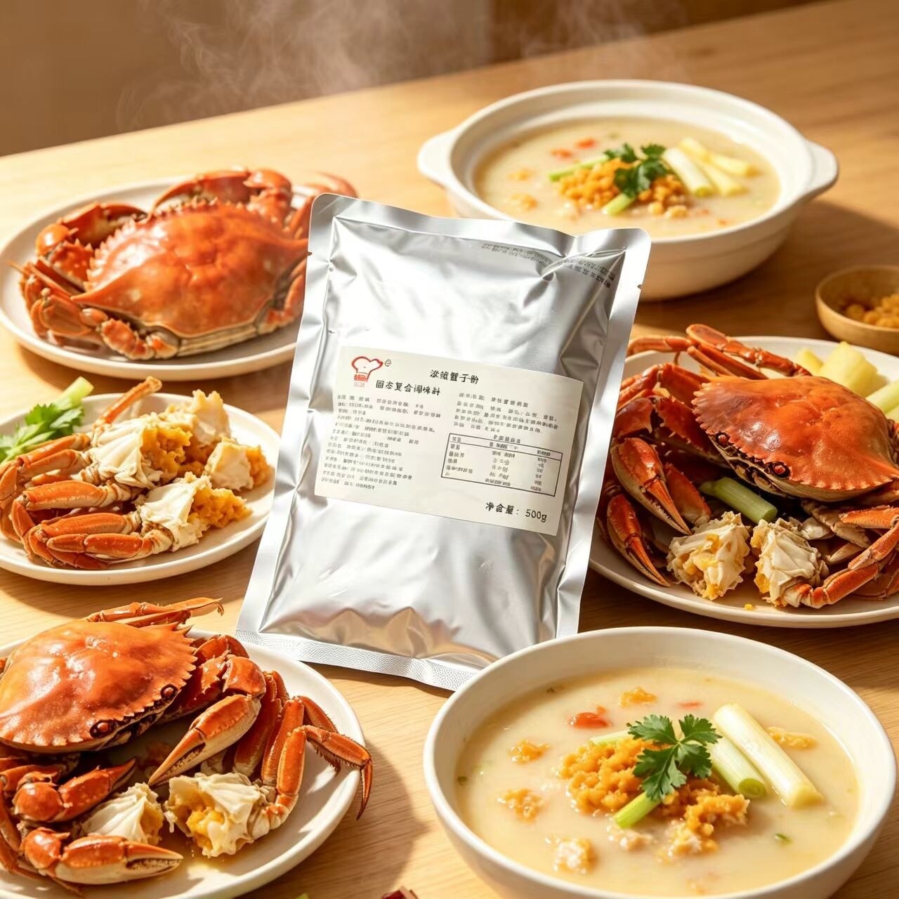 浓缩蟹子粉生腌海鲜煲汤蟹肉味大闸蟹梭子蟹预制菜调味料香精