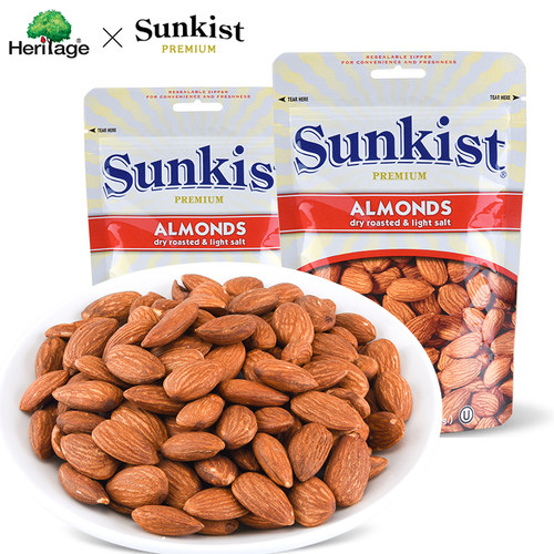 新奇士sunkist盐焗巴旦木仁140克袋装