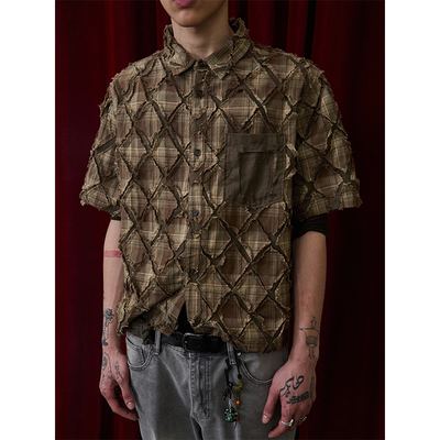 CMF立领短袖美式休闲衬衫