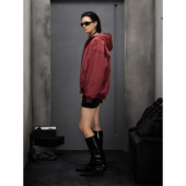 CMF高级感美式 做旧连帽夹克外套男秋冬款 潮牌开衫 卫衣男宽松短款