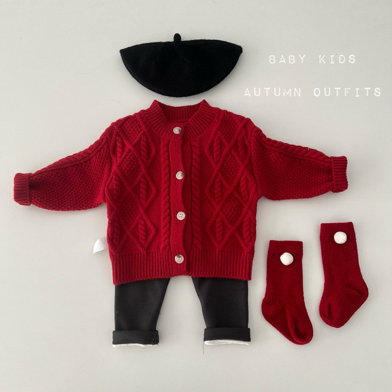 ins男女宝宝秋冬红色针织开衫婴幼儿童百天周岁衣服拜年毛衣外套,童装/婴儿装/亲子装,毛衣/针织衫,淘宝优惠券,粉丝福利购,淘宝优惠卷