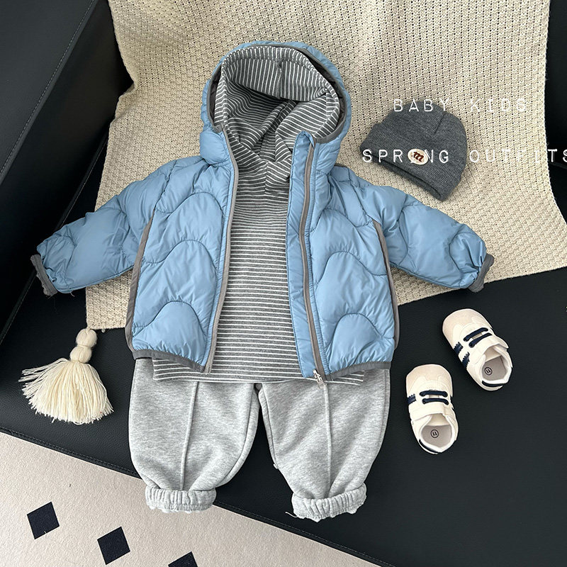 ins婴幼儿冬装衣服男宝宝冬季轻薄羽绒服外出连帽保暖防风外套潮