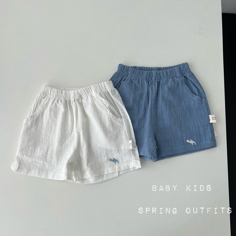 ins夏季宝宝裤子婴幼儿童夏装薄款简约百搭中裤夏天白色透气短裤