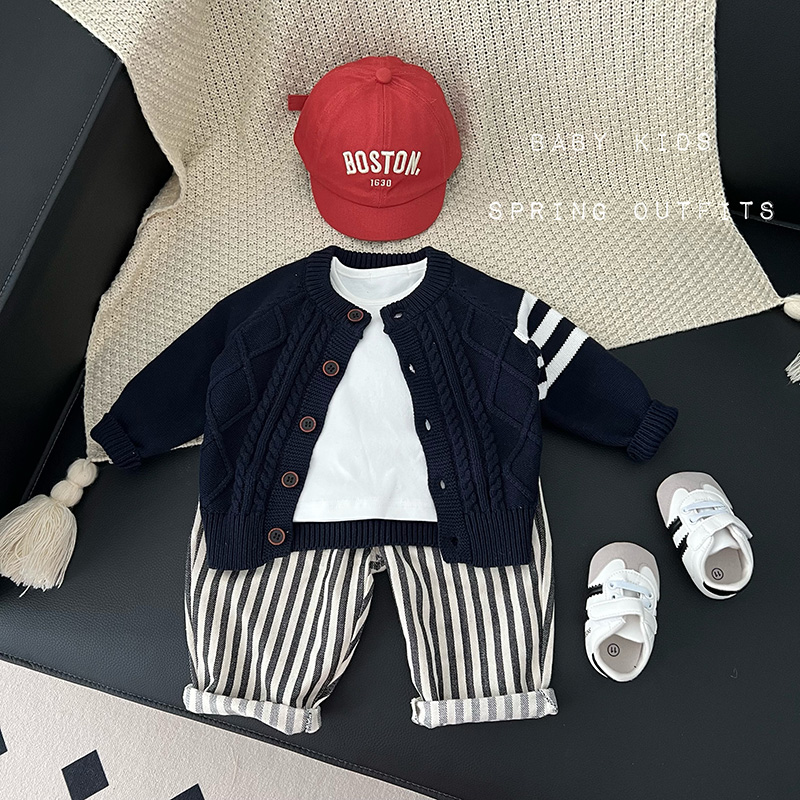 婴幼儿童秋装男女宝宝秋季百搭针织开衫外出毛线外套洋气百搭毛衣