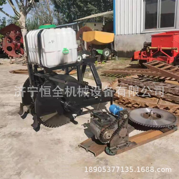 双锯片切割机自带喷淋水箱 50马力路面切割机 路面施工开槽切缝机