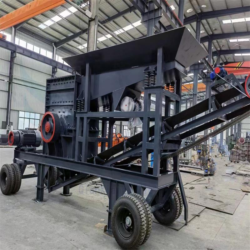 现货移动式采石场用破碎机站 建筑垃圾粉碎机制砂生产线全套设备