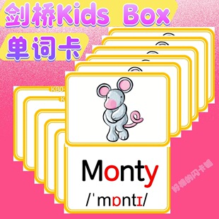 Kids 闪卡剑桥国际少儿英语教师教具塑封KB单词学习英语 Box第二版
