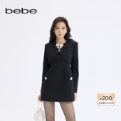设计高腰蝴蝶结装 bebe2025秋冬新款 女士超短款 饰千金风外套440201