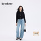 女士气质百搭直筒宽松阔腿高腰牛仔裤 bebe2025秋季 新款 311009