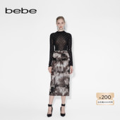 半身裙420003 系列扎染抽褶亮片中长款 璀璨派对 bebe冬季