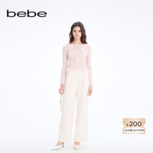 女士气质休闲优雅风阔腿休闲长裤 bebe2026春季 新款 111002