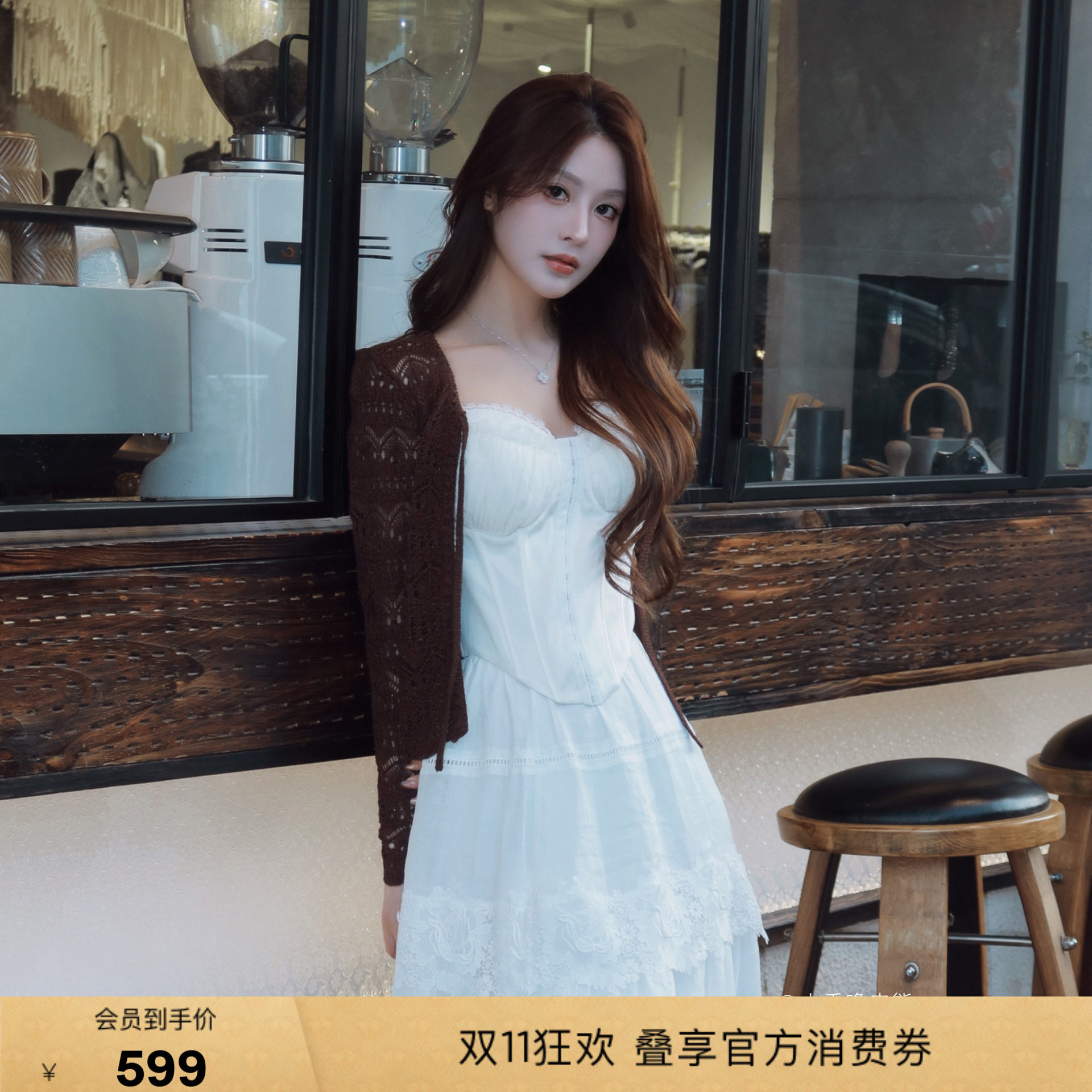【博主同款】bebe2026夏季新款女士气质优雅风针织开衫230602