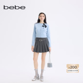 腰带格雷系半身裙20205 女士欧式 博主同款 bebe2025秋冬新款