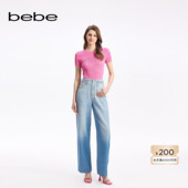 bebe 311001 女士气质洗水渐变牛仔长裤 秋季 新款