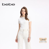 bebe春秋系列女士气质LOGO链条修身 针织上衣330401