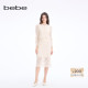 bebe2026春季 半身裙120101 中长款 新款 女士温柔气质风蕾丝修身