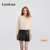 短款 bebe冬款 女士圆领小香风新式 含羊毛双面呢短外套440310