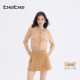bebe2025秋冬新款 女士温柔千金风圆领含羊毛针织上衣430605