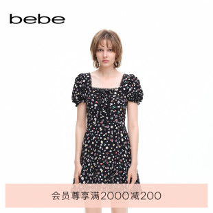 经典 短袖 延续 系列女士薄款 碎花印花连衣裙250027 bebe夏季