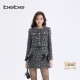bebe2025秋冬女士气质千金风含羊毛设计感粗花呢夹克外套440304