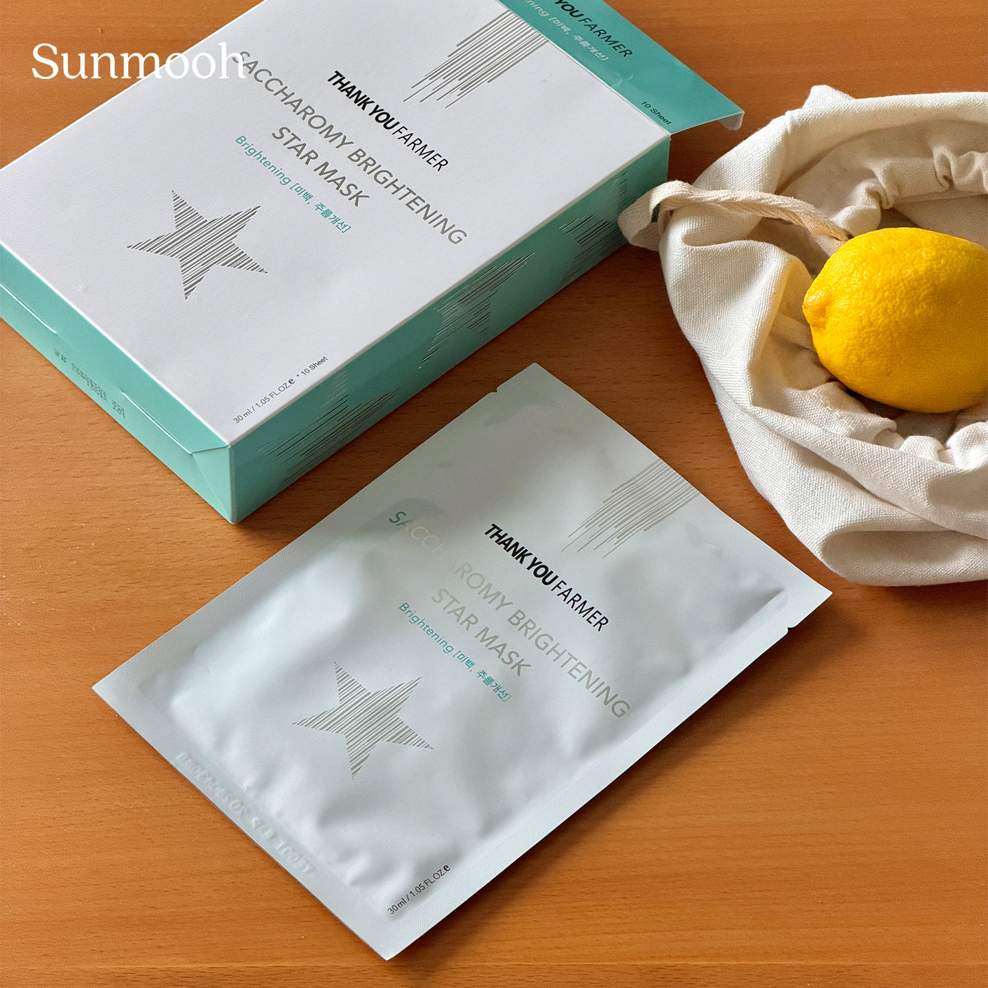 【Sunmooh】美白K皱双证THANKYOUFARMER酵母星光面膜提亮弹力补水