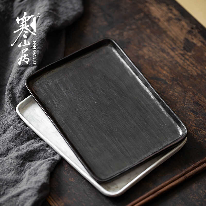 寒山居简约方形陶瓷泉州多用盘子