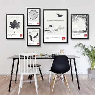 英文名言装饰画 公司办公室励志挂画箴言企业文化墙壁画 书房标语