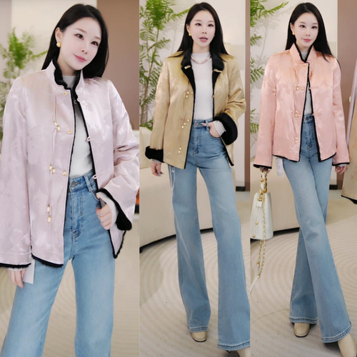 【原5999丨高定国风新年战袍】820g百搭穿水貂外套X OSBL-095