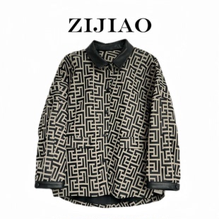 STFS 1紫娇服饰皮衣外套真皮气质设计师 3036 呼呼专享