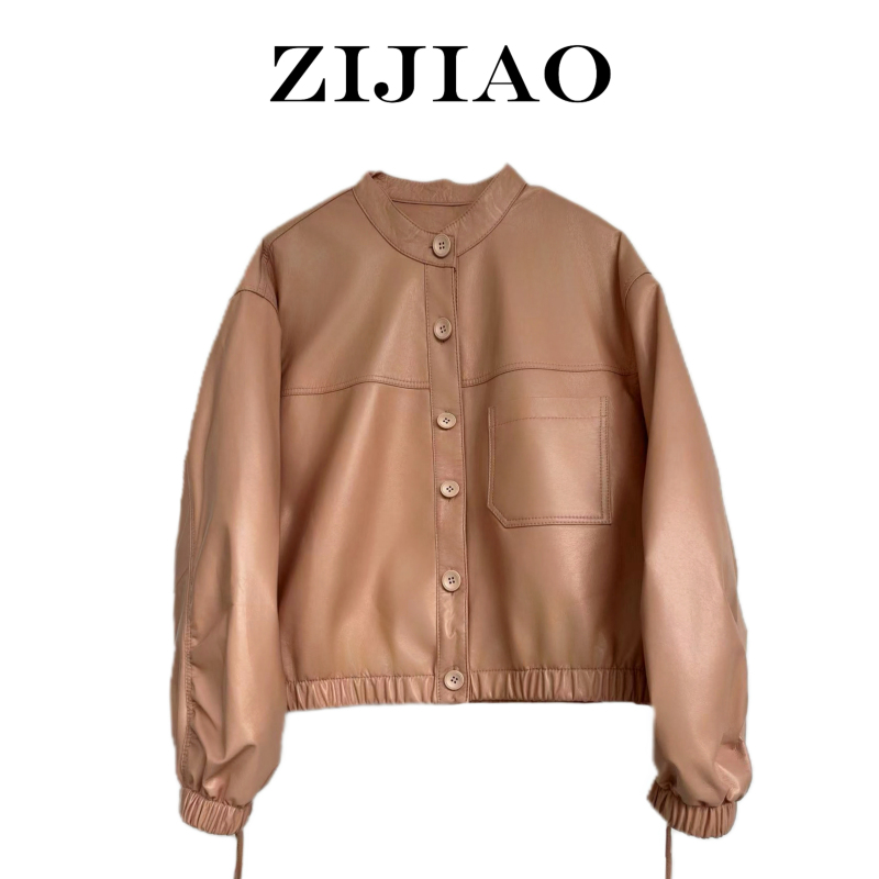 【呼呼专享】紫娇服饰1 时尚百搭款皮衣 外套   SYPC-97006