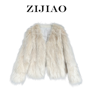 外套OSBL 紫娇服饰原创设计师狐狸毛皮草冬装 012 韩国夫妇