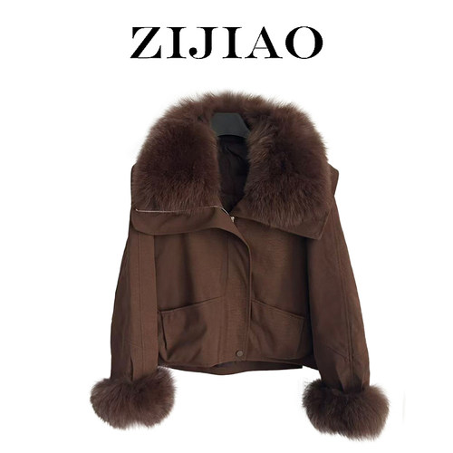 【限时特价】“挪威森林” 设计师款皮草外套 GTZN-25079