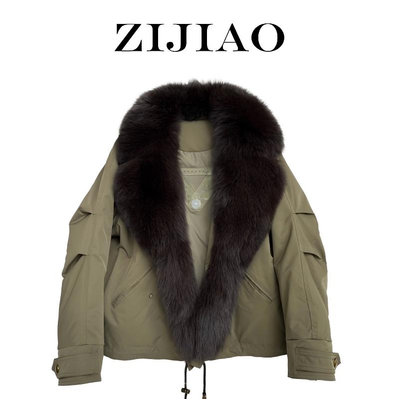 【琳琳专属】1原创设计师狐狸毛大围脖鹅绒服冬装外套YYMJ-25001