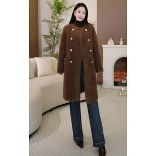 YTQP 断码 1120g百搭外套X 0重感 24821 羊剪绒颗粒皮毛外套