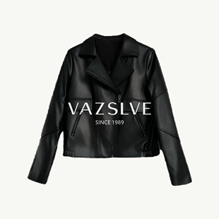 【VAZSLVE/全新奢品】闲机车款春秋短装皮衣 SYPC-31323