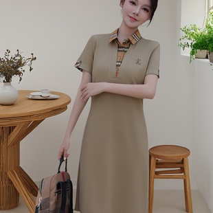 衬衫 2025年夏季 通勤百搭青春女短袖 新品 POLO裙 纯色连衣裙轻奢时尚
