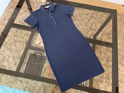 特惠女装夏季新款修身显瘦短袖收腰polo连衣裙