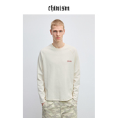 CHINISM CXHC12H7035 打底衫 撞色绣花细波纹肌理T恤男春季 长袖