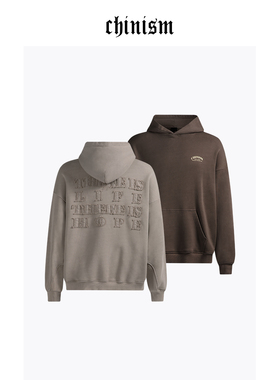 CHINISM丨定制440g大毛圈连帽卫衣男重磅帽衫上衣/CXQA45K2060