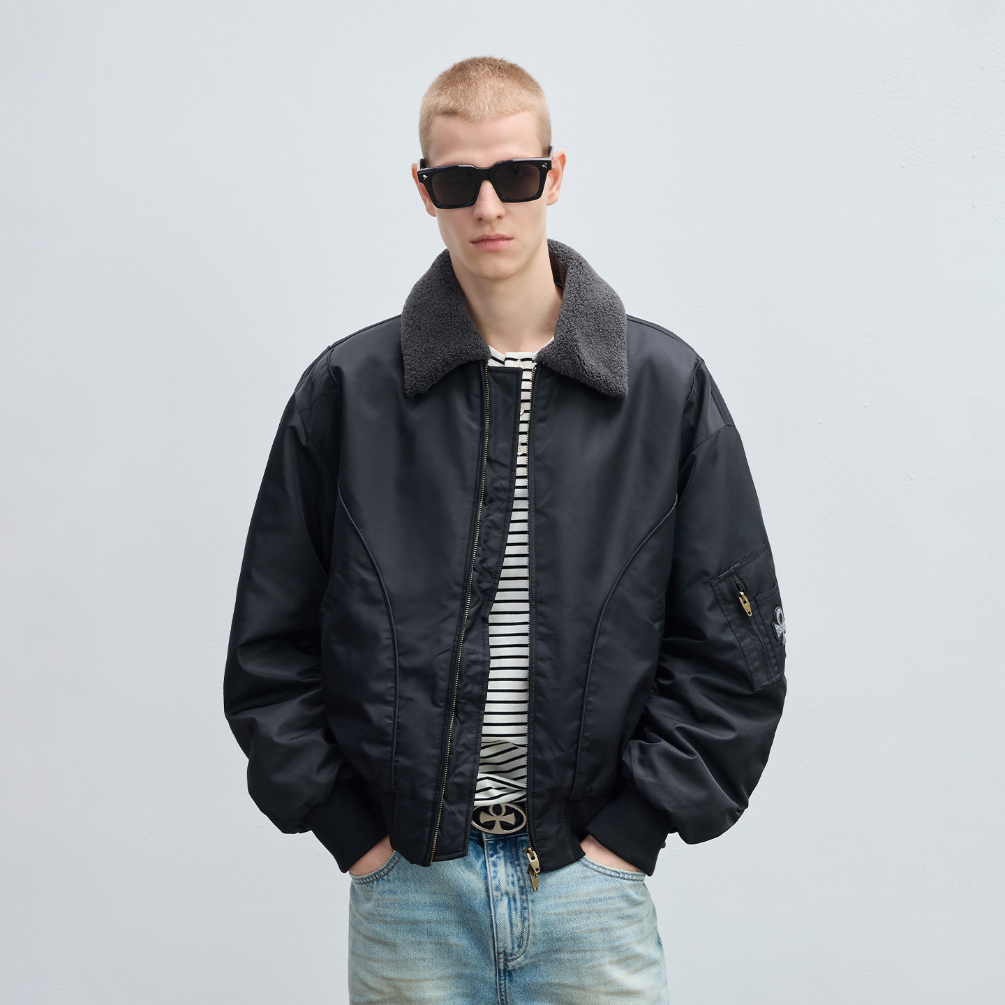 CHINISM赤尘巴恩风羊羔毛夹克