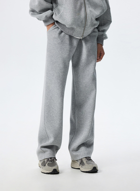 CHINISM丨空气层灰色卫裤男秋冬季男士裤子直筒长裤运动休闲裤