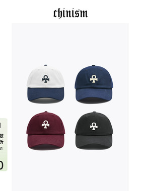 CHINISM丨幸运之符绣花棒球帽男春夏复古休闲帽子/CXHB41Z1064