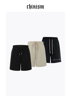 CHINISM CH黑色美式休闲高街运动短裤男宽松潮牌篮球五分裤子夏季