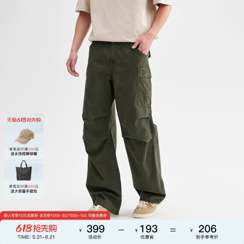 CHINISM美式工装直筒休闲裤男