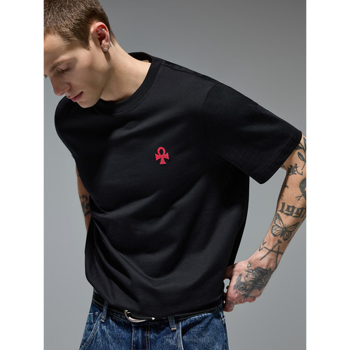 CHINISM赤尘CH凉感抑菌绣花短袖