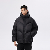 短款 连帽羽绒服男冬季 新款 CHINISM 黑色加厚保暖男士 面包服外套